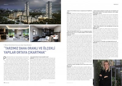  DÜNYASI İNŞAAT MAGAZINE, 2018 OCTOBER  - INTERVIEW 